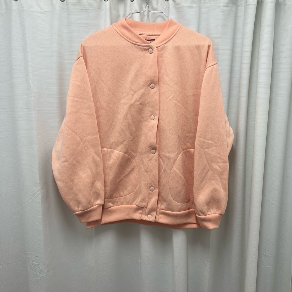 Peach Varsity Jacket for Women